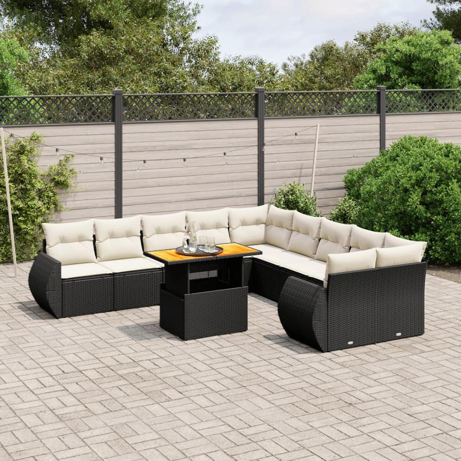 VidaXL Ensemble de canapés de jardin rotin synthétique  