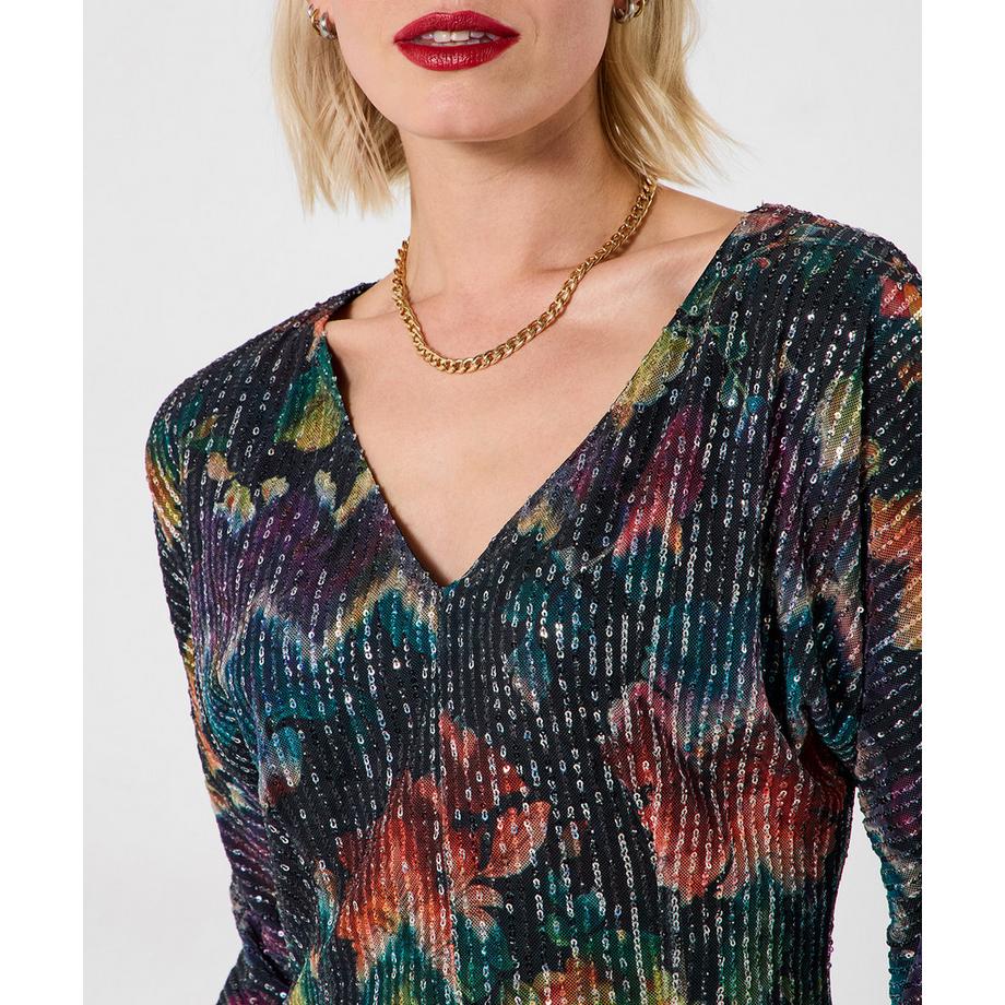 Joe Browns Mini Paillettenkleid V-Ausschnitt  