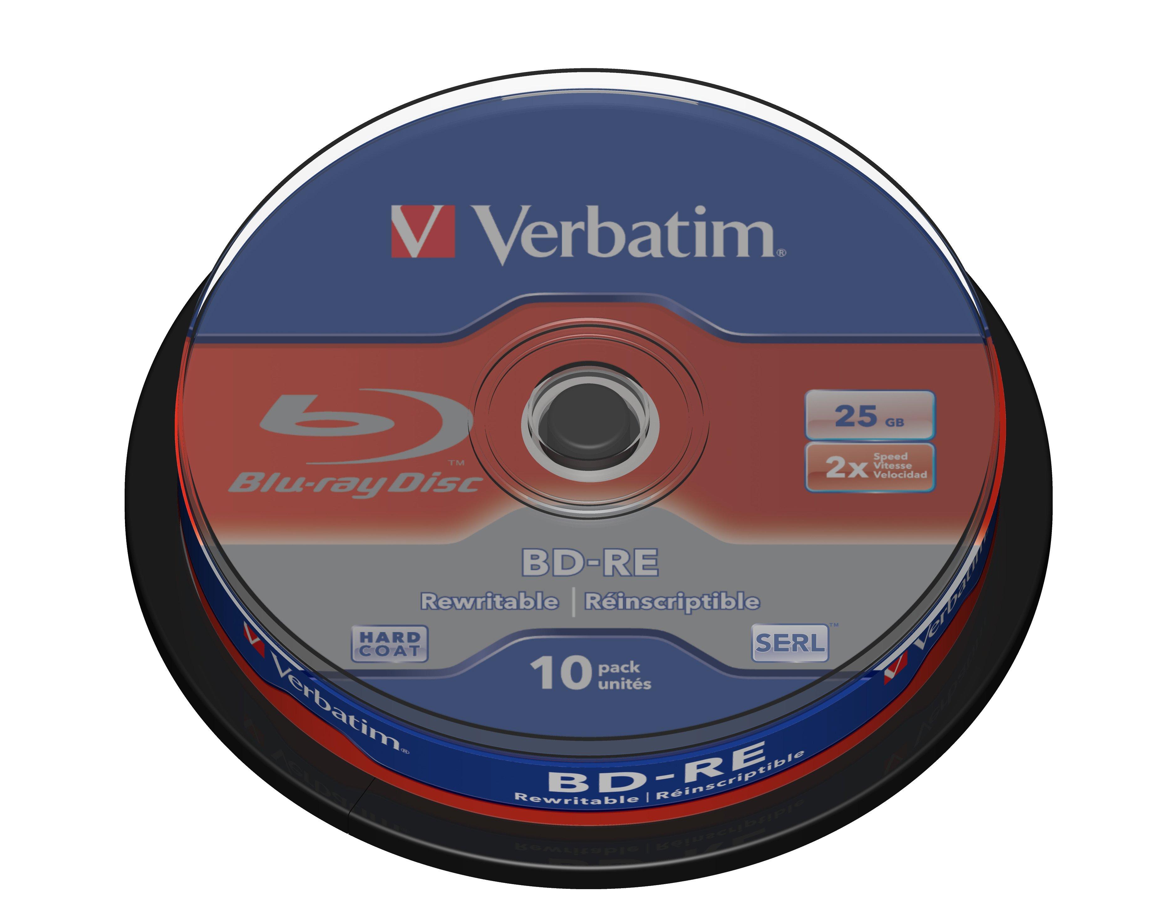 Verbatim  Verbatim BD-RE SL 25GB 2x 10 Pack Spindle 10 Stück(e) 