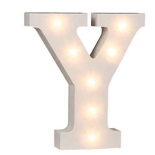 Ootb Lettres en bois lumineuses LED "Y"  