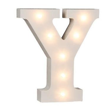 Beleuchteter LED Holzbuchstaben "Y"