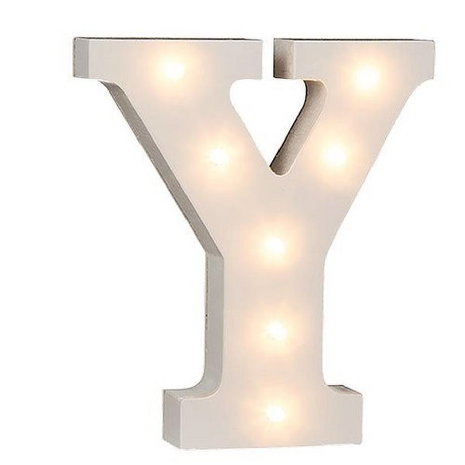 Lettres en bois lumineuses LED "Y"