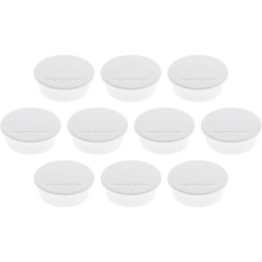 magnetoplan  MAGNETOPLAN Magnet Discofix Color 40mm 1662000 weiss, ca. 2.2 kg 10 Stk. 