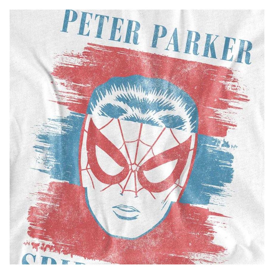 Spider-Man Maglietta Grafica Peter Parker a Righe  