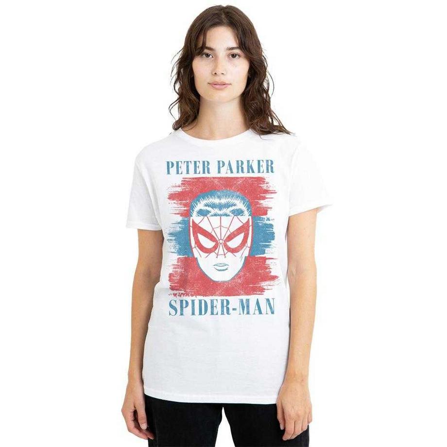 Spider-Man Maglietta Grafica Peter Parker a Righe  