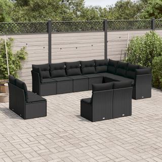 VidaXL set divano da giardino Polirattan  