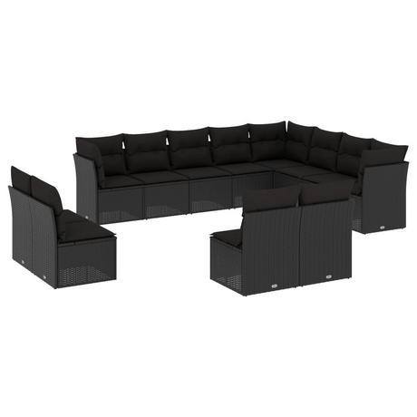 VidaXL set divano da giardino Polirattan  