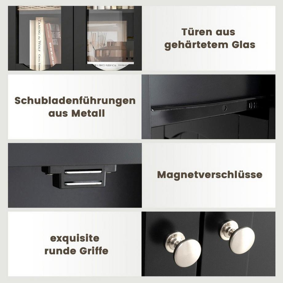 Northix Badezimmerschrank mit 4 Türen  