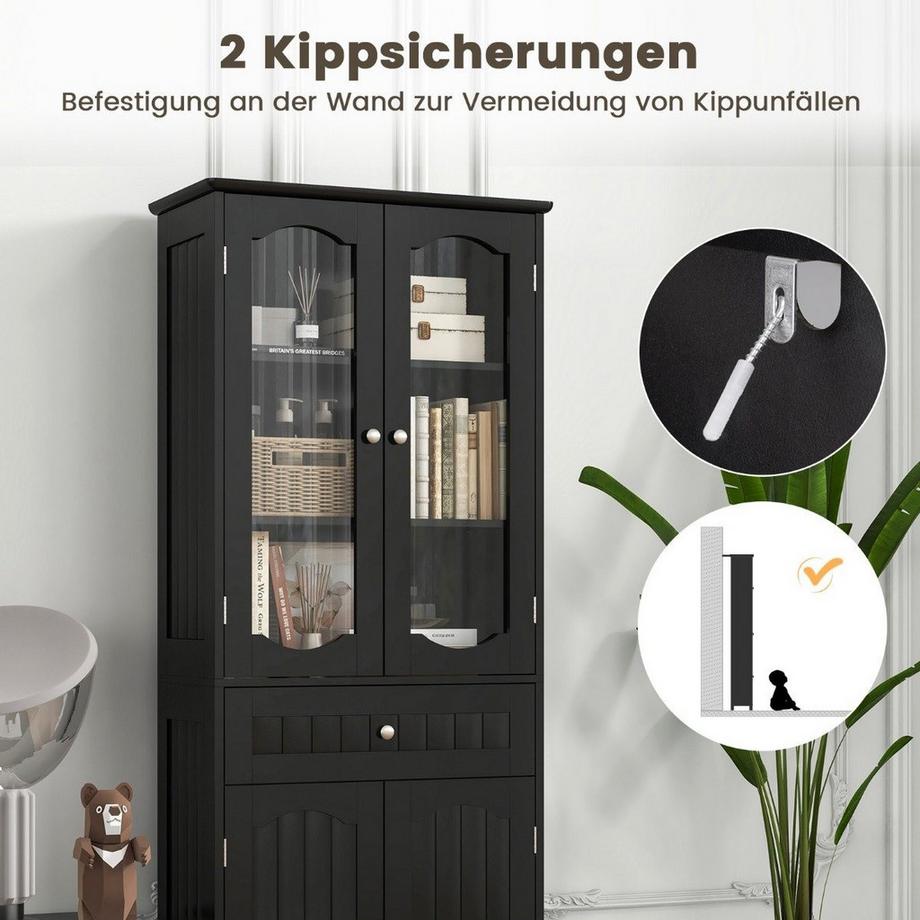 Northix Badezimmerschrank mit 4 Türen  