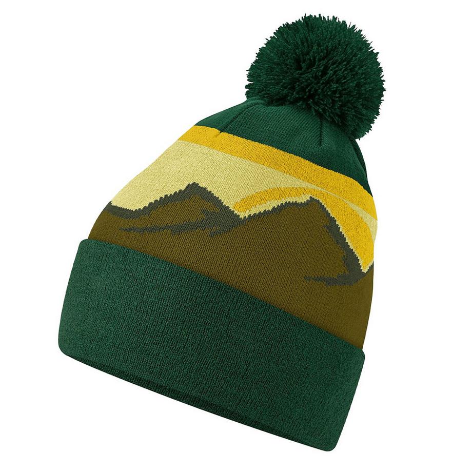 Beechfield Bonnet avec Pompon et Motif Montagne  