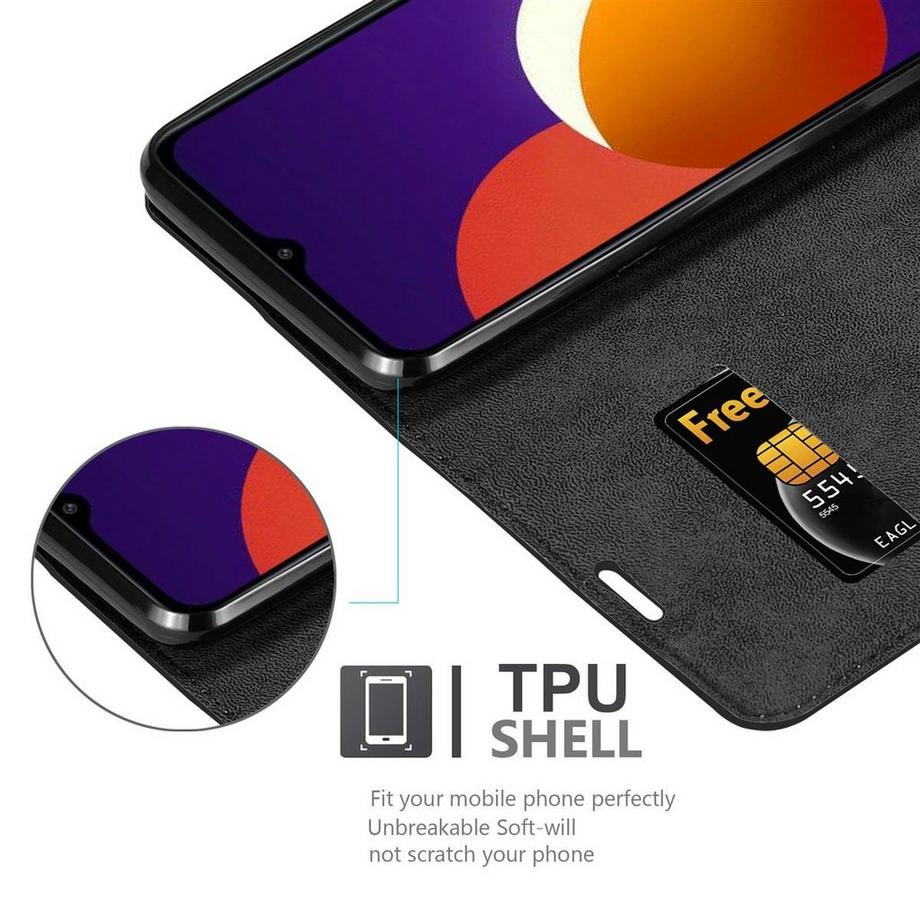 Cadorabo  Hülle für Samsung Galaxy A12  M12 Magnetverschluss, Kartenfach 