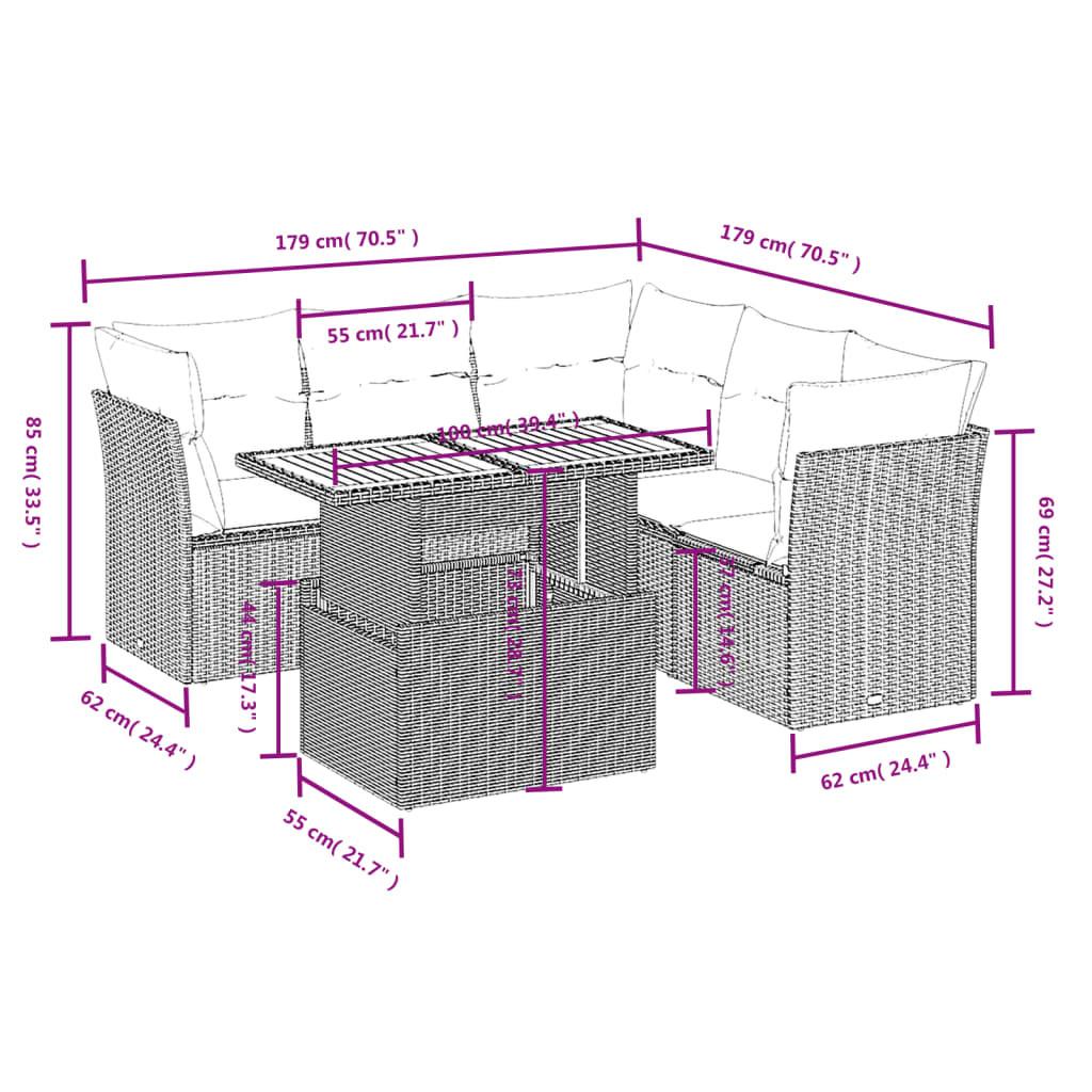 VidaXL Garten sofagarnitur poly-rattan  