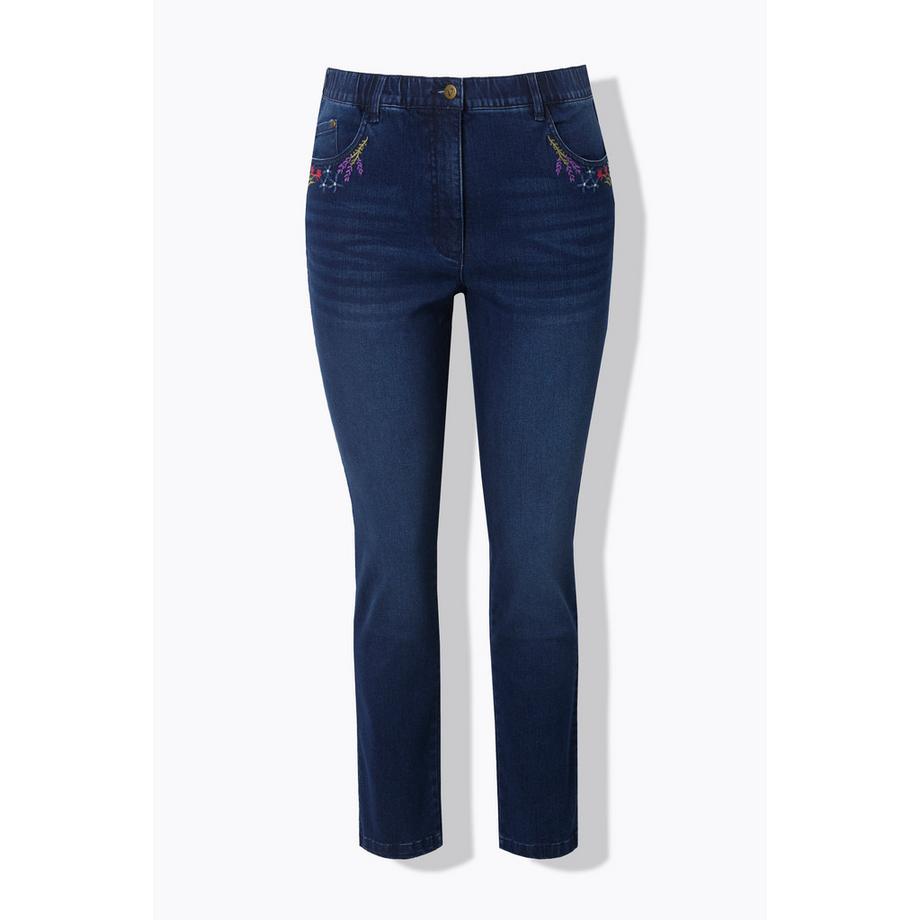 Ulla Popken Mia Jeans Stickerei Komfortbund Stretchdenim  