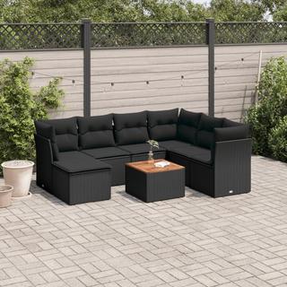 VidaXL set divano da giardino Polirattan  