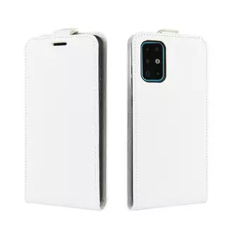 Cover-Discount  Galaxy S20+ Plus - Klassisches Leder Flip Case vertikal Weiss