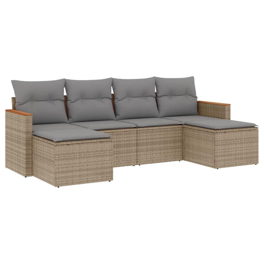 VidaXL set divano da giardino Polirattan  