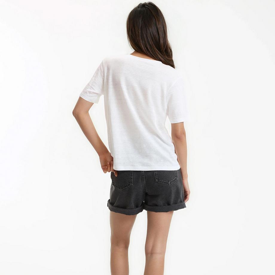 La Redoute Collections Rundhals Kurzarm T-Shirt  