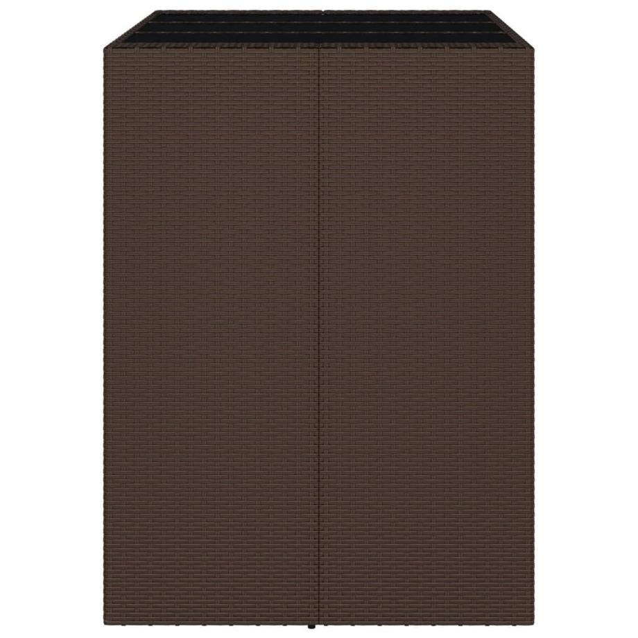 VidaXL Bartisch mit glasplatte poly-rattan  