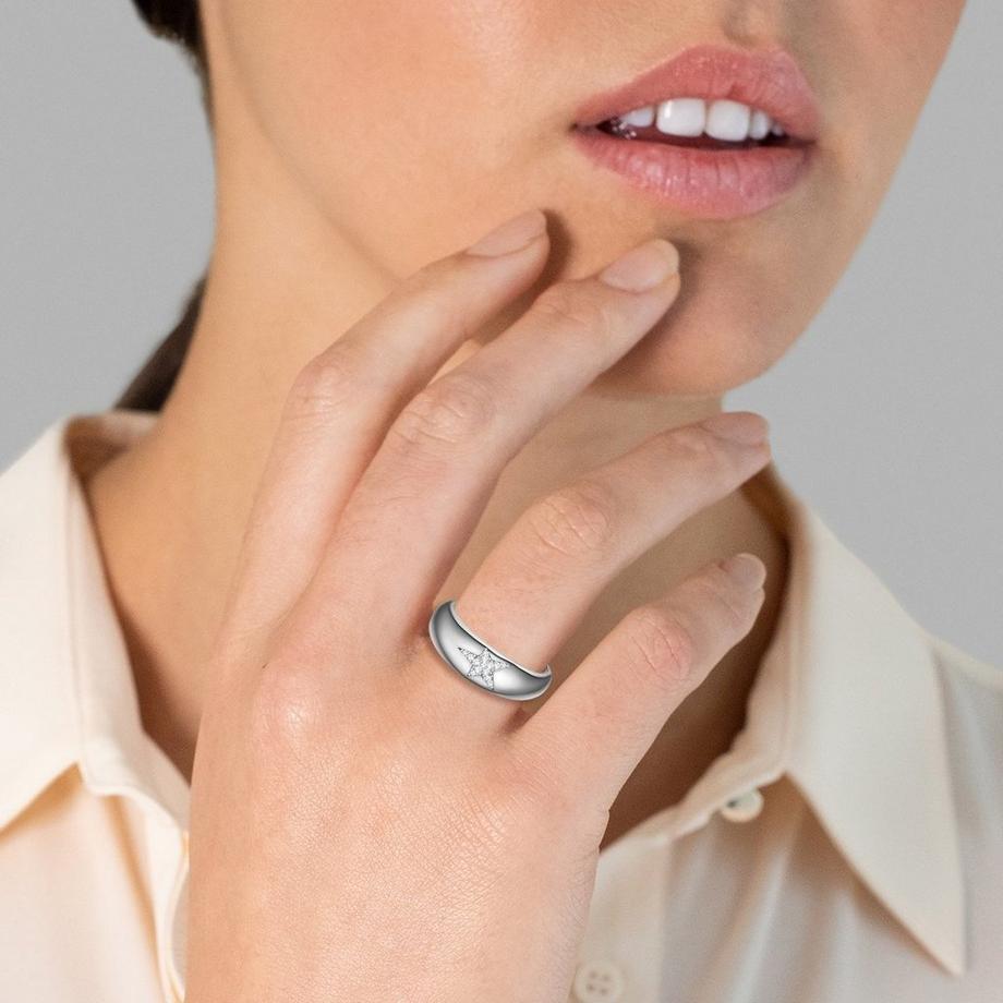 Glanzstücke München  Femme Bague en argent Étoilé 