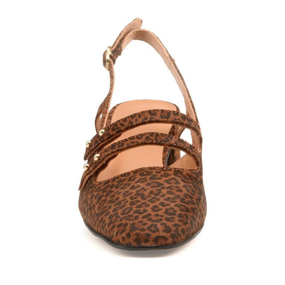 Odaje Soline Escarpins Slingback Imprimé Léopard  