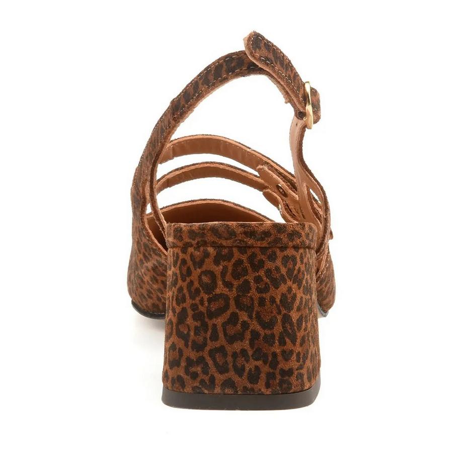 Odaje Soline Escarpins Slingback Imprimé Léopard  