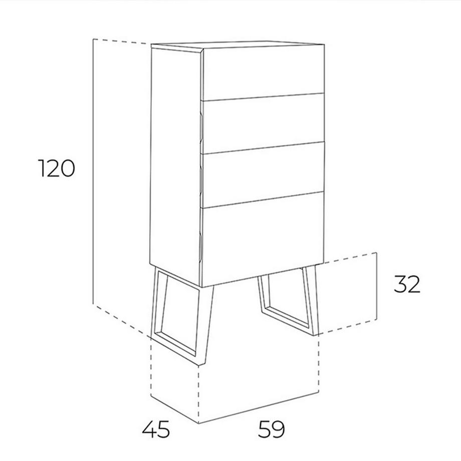 ANGEL CERDA Chiffonnier en noyer  