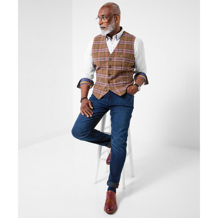 Joe Browns Gilet sartoriale a quadri sul davanti  