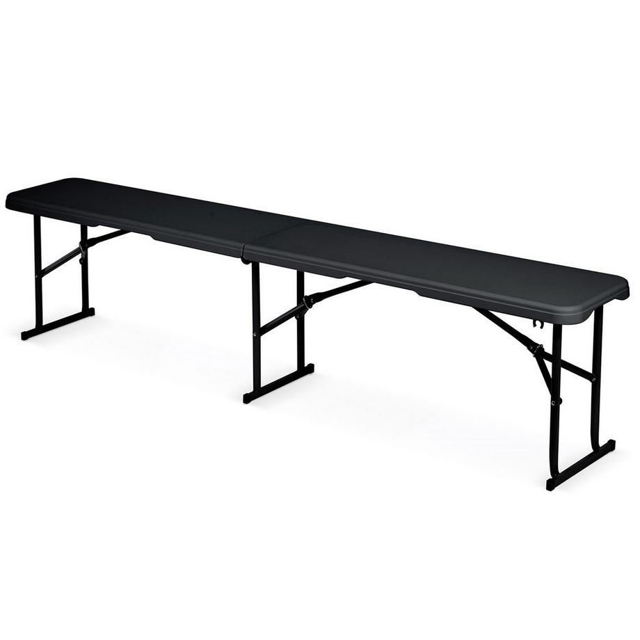 B2X Banc de jardin pliant pour restauration 180 cm Plonos noir  