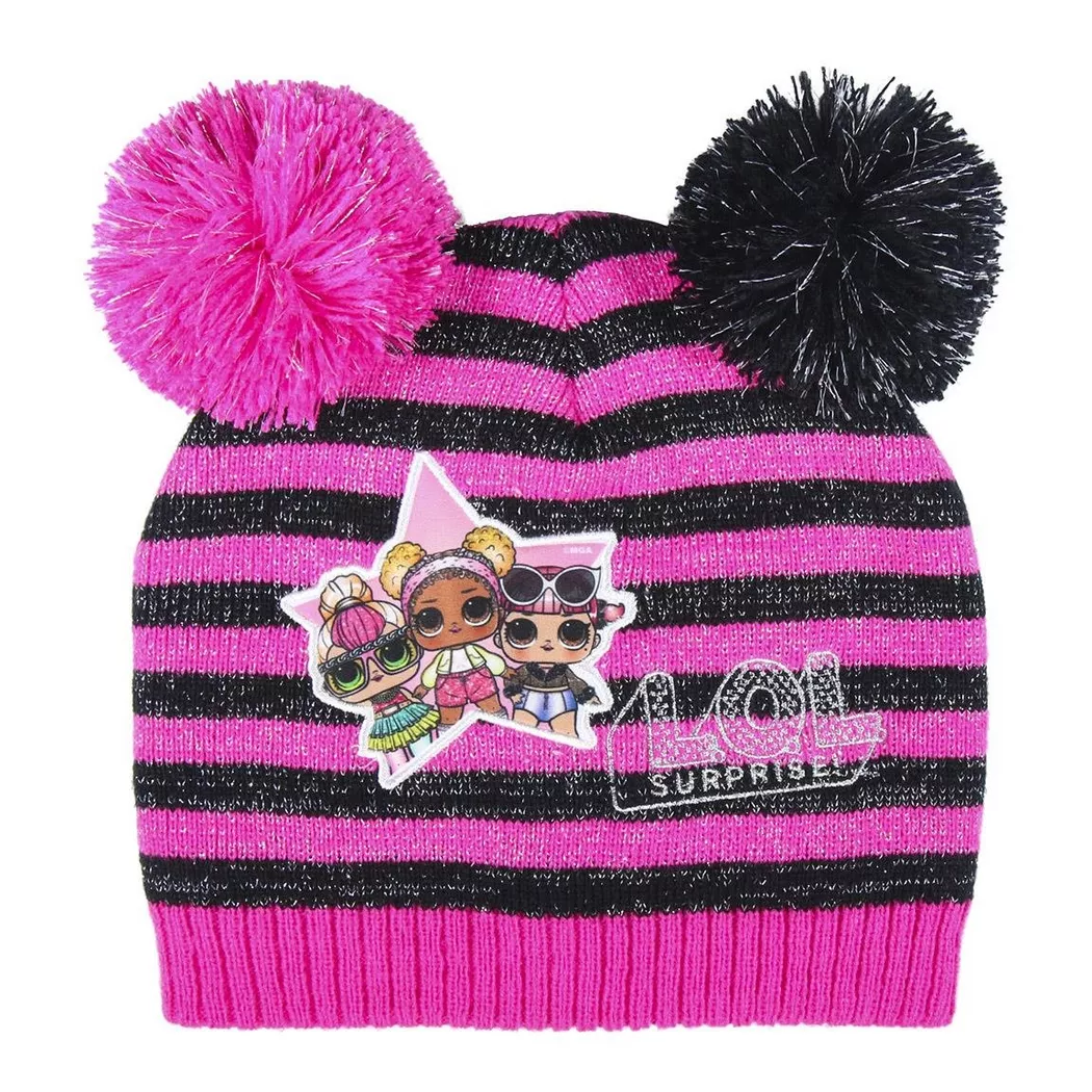 LOL Surprise - Wintermütze mit zwei Bommeln, One Size, Nero