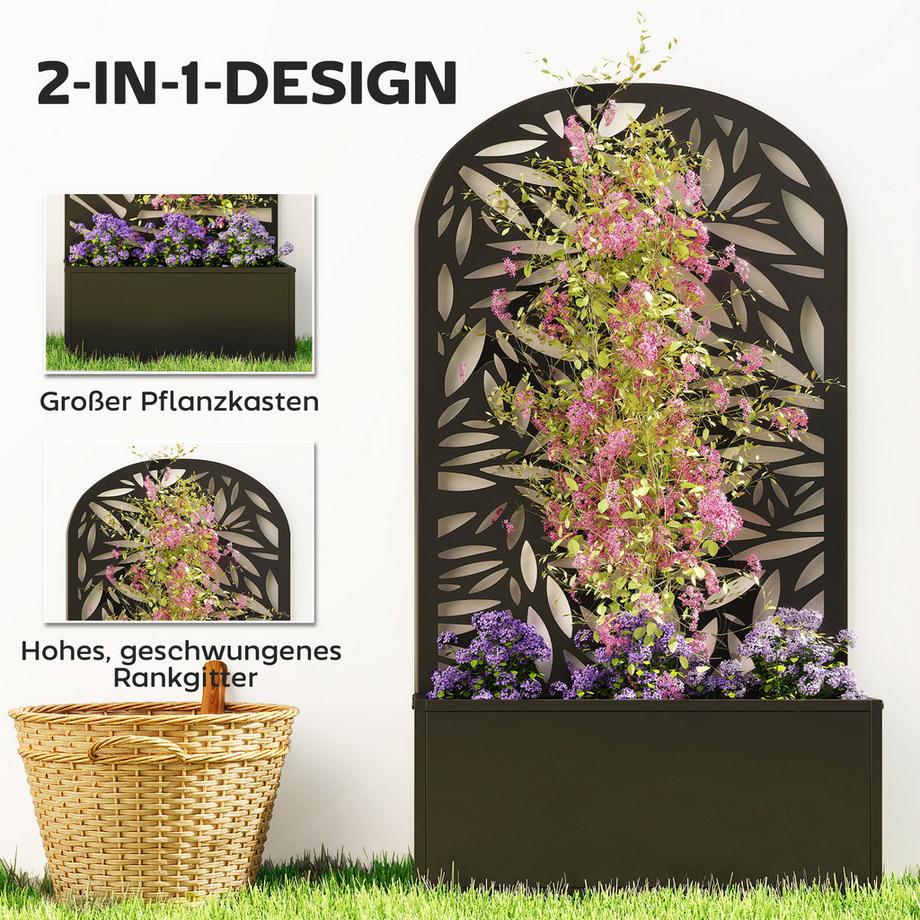 Outsunny Hochbeet mit Rankgitter  