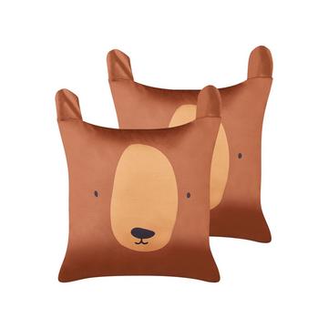 Dekokissen 2er Set aus Baumwolle Modern TEDDYBEAR
