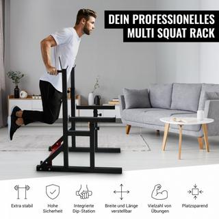 Gorilla Sports  RACK A SQUATS ET DÉVELOPPÉ COUCHÉ RÉGLABLE | MUSCULATION 