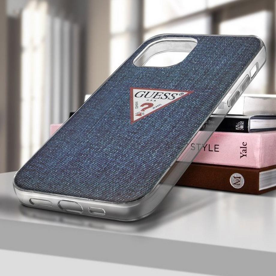 GUESS  Cover iPhone 12 Pro Max Guess Blu Scuro 