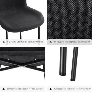 Tectake Polsterstuhl Tessa  