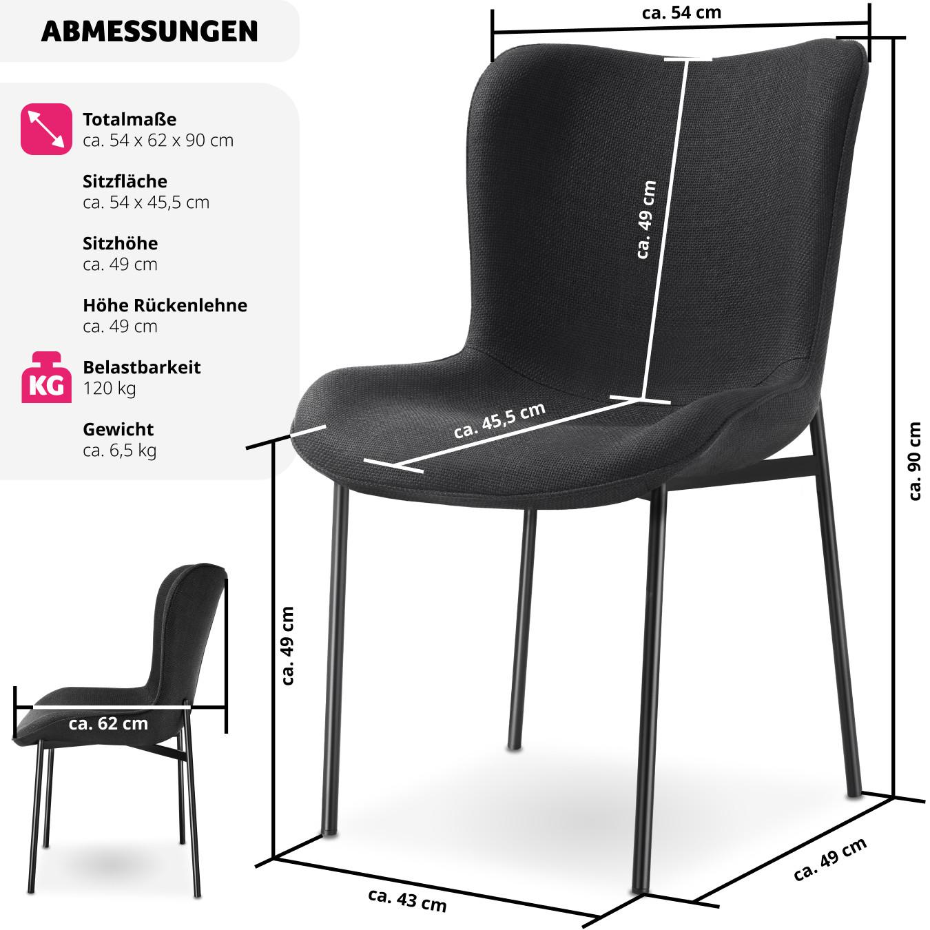 Tectake Chaise rembourrée Tessa  