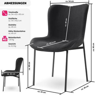 Tectake Chaise rembourrée Tessa  