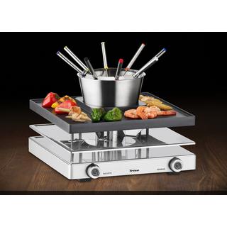Trisa Trisa Electronics 7626.7545 griglia per raclette 8 persona(e) 1750 W Nero, Argento  