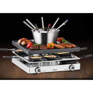 Trisa Trisa Electronics 7626.7545 griglia per raclette 8 persona(e) 1750 W Nero, Argento  