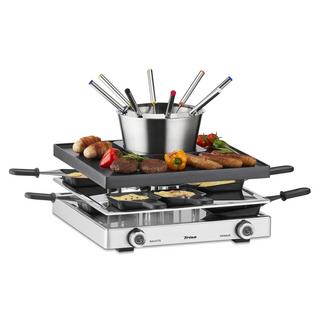 Trisa Trisa Electronics 7626.7545 griglia per raclette 8 persona(e) 1750 W Nero, Argento  