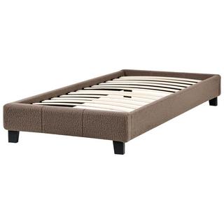 Beliani Letto senza testata en Bouclé Minimalista ROANNE  
