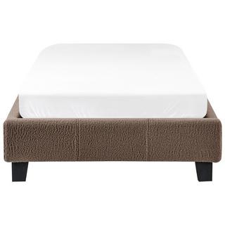 Beliani Letto senza testata en Bouclé Minimalista ROANNE  