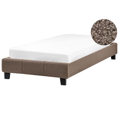 Beliani Letto senza testata en Bouclé Minimalista ROANNE  