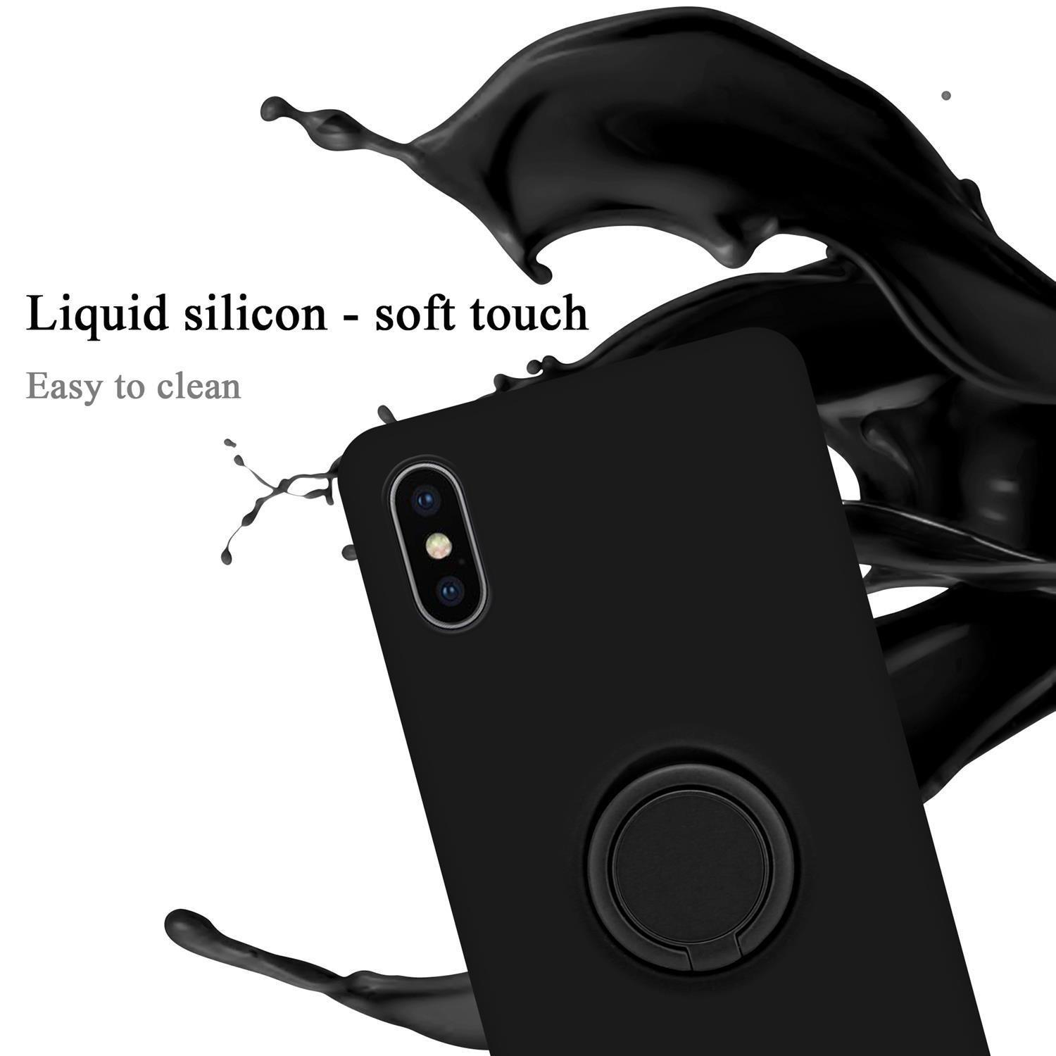 Cadorabo  Hülle für Apple iPhone X  XS TPU Silikon mit Ring Liquid 