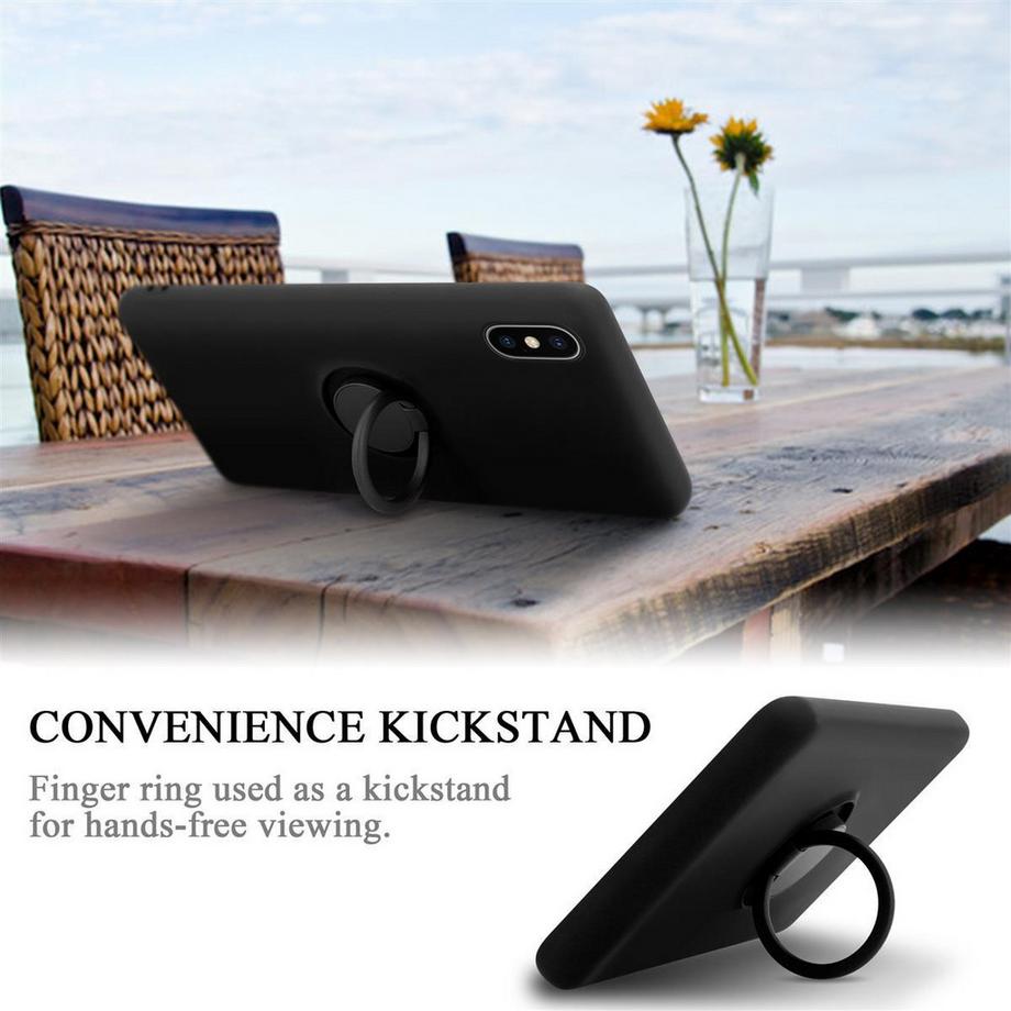 Cadorabo  Hülle für Apple iPhone X  XS TPU Silikon mit Ring Liquid 