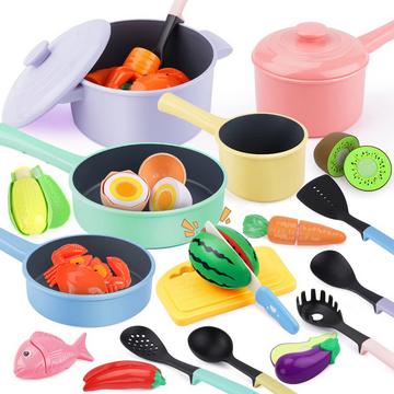 Accessoires de cuisine ludique, accessoires de cuisine pour enfants avec casseroles et ustensiles de cuisine