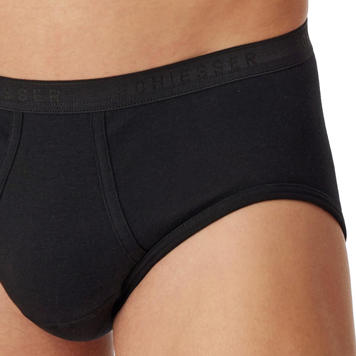 Schiesser Original Classics Slip Sportivo a Costine Fini con Apertura Confezione da 4  