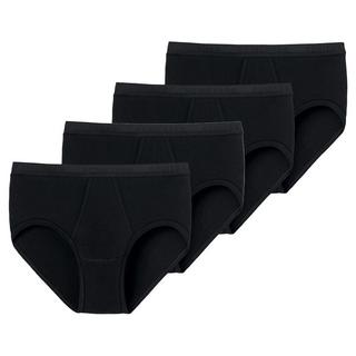 Schiesser Original Classics Slip Sportivo a Costine Fini con Apertura Confezione da 4  