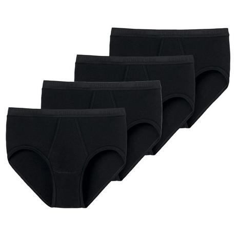 Schiesser Original Classics Slip Sportivo a Costine Fini con Apertura Confezione da 4  