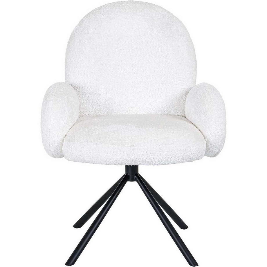 mutoni Chaise pivotante Jolie white sheep  