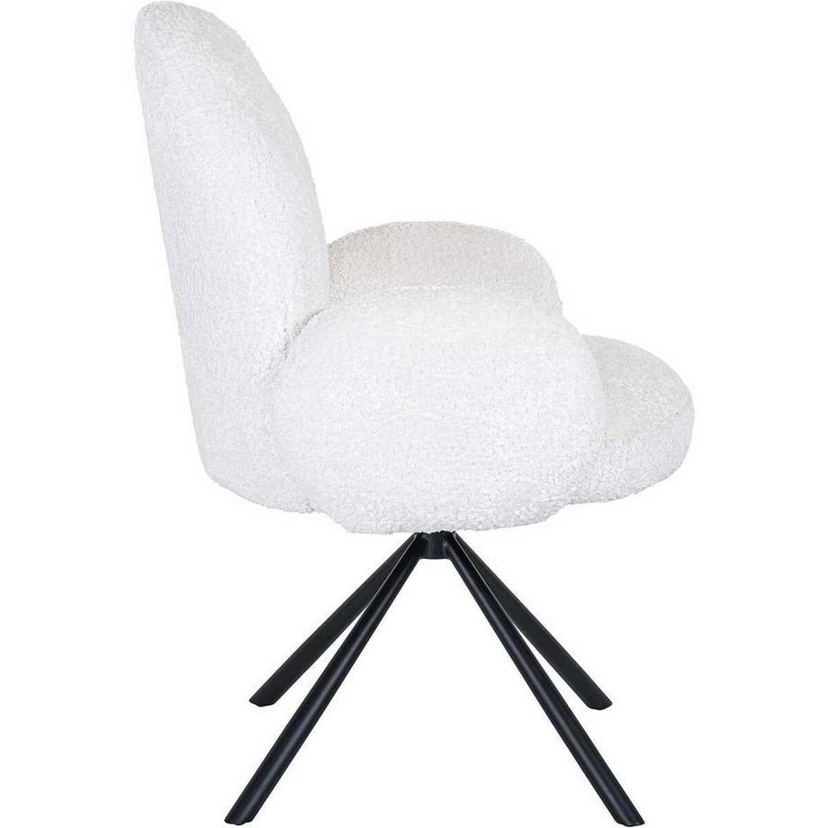 mutoni Chaise pivotante Jolie white sheep  